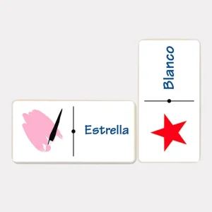 Dominó figuras geométricas y colores 28 pzas