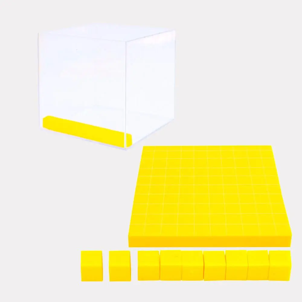 Base 10 con Cubo Transparente