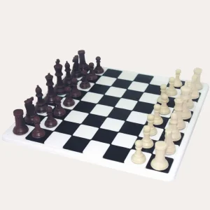 Ajedrez con tablero y 32 fichas