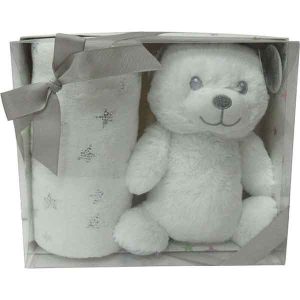 Oso Blanco con Manta