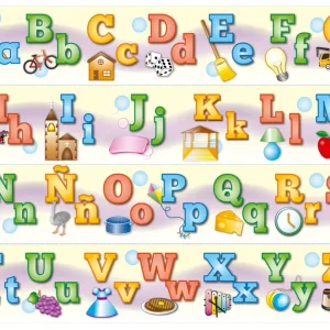 Póster Abecedario Arcoíris