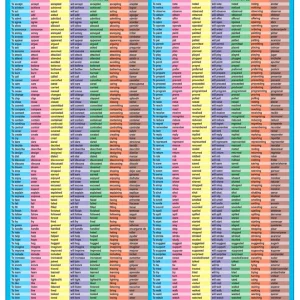 Póster Verbs Guide (Regular/Irregular)