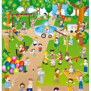 Póster Jugando al Aire Libre