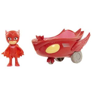 Vehiculo y figura Buhita PJ Masks
