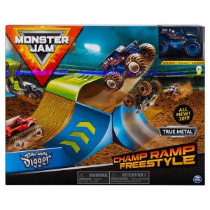 Monster Jam Playset Acrobacias Champ Ramp