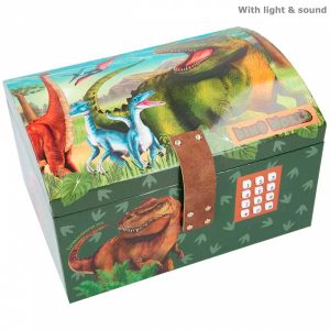 Dino World Cofre Código Secreto Sonido y Luz