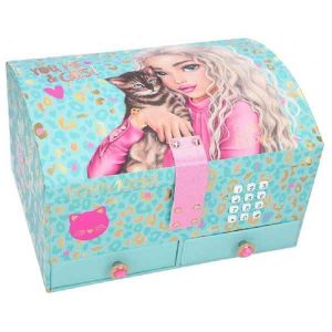 Top Model Joyero Animal Print Turquesa