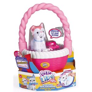 Perrito en Cesta Rosa Little Live