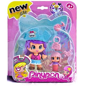Pinypon Figuras Pirata Cabello Morado y Sirena