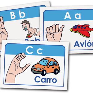 Flash Cards Abecedario (Lenguaje Sordomudos)