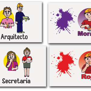 Flash Cards Colores y Oficios (Lenguaje Sordomudos)