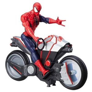 Figura Spiderman con Moto-Araña 30cm