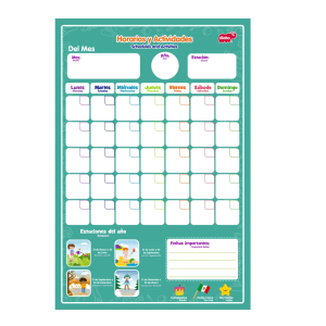 LÁMINA HORARIOS Y ACTIVIDADES (doble vista)