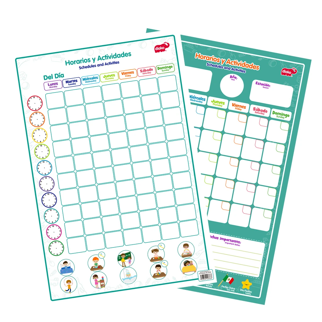 LÁMINA HORARIOS Y ACTIVIDADES (doble vista) - Imagen 3