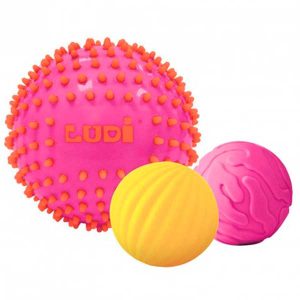 Pilotas Sensoriales Infantiles Bicolor Rosa y Amarillo