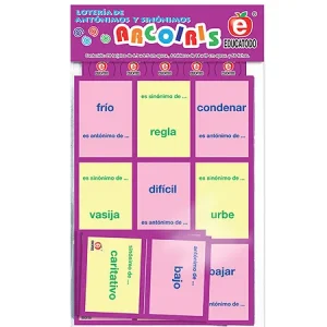 LOTERÍA ARCOIRIS ANTÓNIMOS Y SINÓNIMOS M-0325