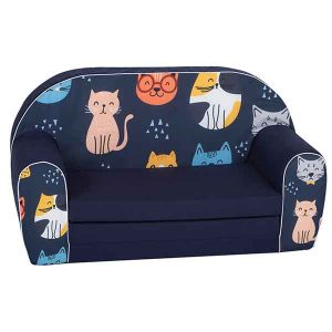 Sofá Doble Infantil Gatos