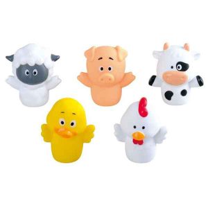 Conjunto 5 Marionetas Infantiles de Dedo Granja