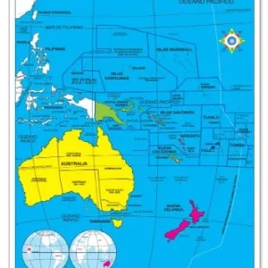 Póster Oceanía / Oceanía Física