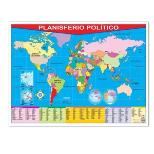 Póster Planisferio Político / Political World Map