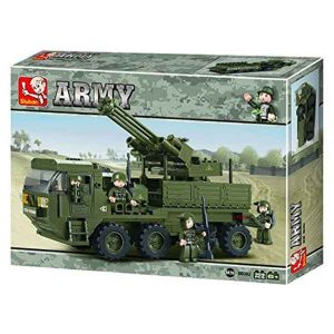 Sluban Maqueta Army Camión Transporte Equipamento