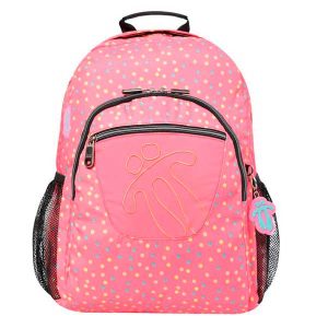Mochila Totto Acuareles Topos Rosa Adaptable 44 cm