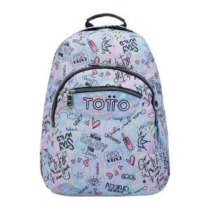 Mochila Escolar Rainbow Party Acuareles 44cm