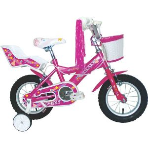 Bicicleta Infantil Lydia Rosa Casco 12 Pulgadas