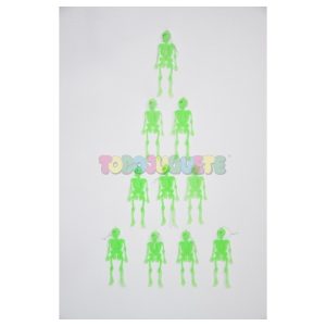 Acc. carnaval – set esqueletos verde fosforit 15cm