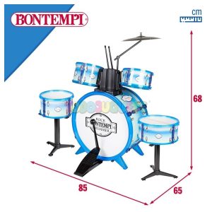Batería con Asiento Azul Bontempi