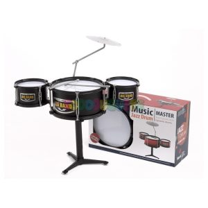 Batería Musical 3 tambores 1 platillo Master Negro