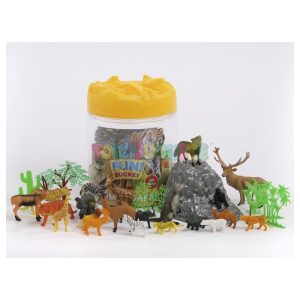 Bote Animales de la Selva 57 pzs Safari Fun Bucket