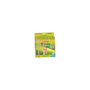 Caja 12 colores trimax+sacapuntas  Alpino