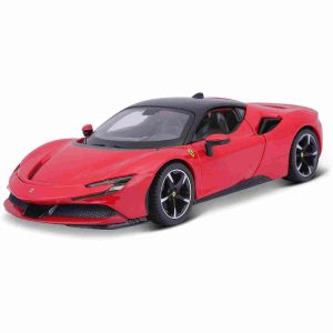 COCHE FERRARI SF90 STRADALE 1/24 BBURAGO ROJO