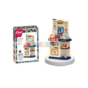 Cocina Talented Chef Luz, sonido, agua 65 pzs Azul