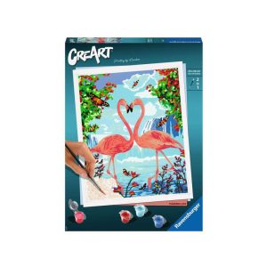 CREART CUADRO FLAMENCOS ENAMORADOS