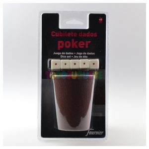 Cubilete + Dados Póker Fournier