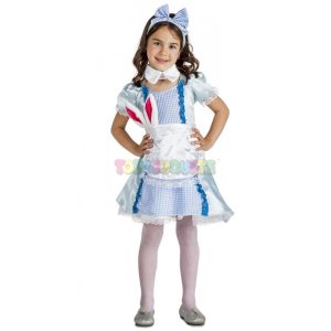 Disfraz Alicia Bunny vestido cuadros 5-6 años