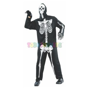 Disfraz Esqueleto blanco-negro
