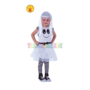 Disfraz fantasmita con ojos moviles t.M  5-6 años