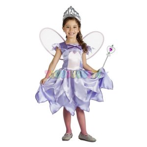 Disfraz Hada Lila Flower Fairy falda picos 3-4años