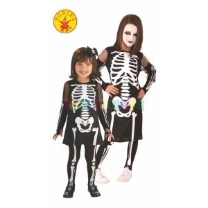 Disfraz Halloween huesitas t.s  3-4 años