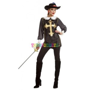 Disfraz Mosquetera Onyx negro Adulto M-L