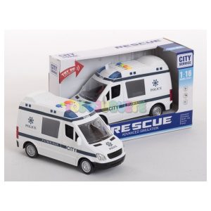 Furgón Policia Luz y Sonidos 1:16 City Patrolman