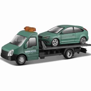 GRÚA Y COCHE FORD FOCUS ST VERDE 1/43 BBURAGO