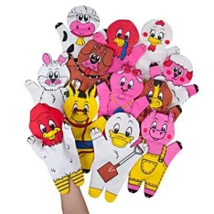 Guiñol Animales de la granja (12 pzs)