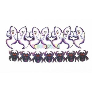 Guirnalda impresa 3.5m arañas/fantasmas