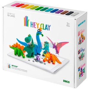 Hey Clay Dinosaurios Caja 18 Botes Plastilina