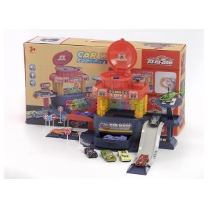 Lavadero 8 coches cambio color y helicoptero 39 pz