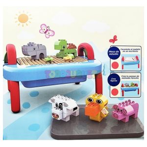 Mesa Actividades Bloques Construcción 45pzs Animal